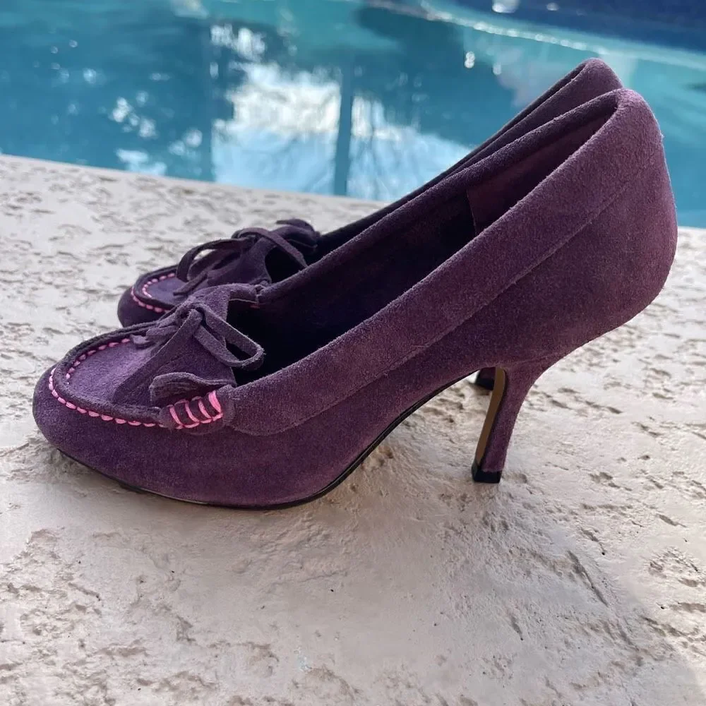 Nine West facelift purple heels in new condition size 61/2M